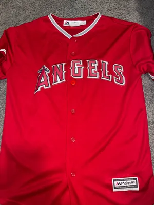 Majestic Angels Trout Baseball Jersey thumbnail 1