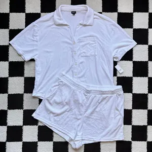 NWT Gap Body White Terrycloth Lounge Set XL thumbnail 1