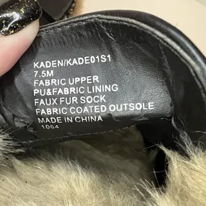 Steve‎ Madden Kaden Mules Women 7.5 Black Floral Brocade Faux Fur Lined KADE01S1 thumbnail 10
