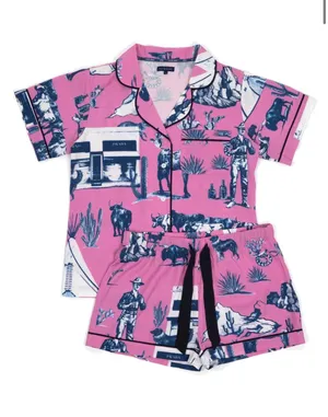 Katie Kime Marfa PJ Set Pink thumbnail 1