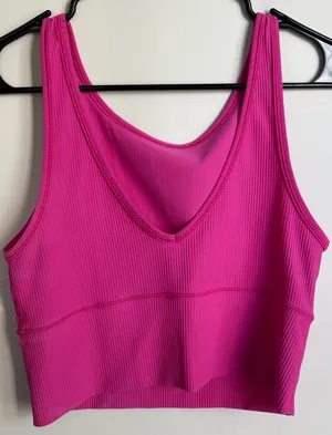 Lululemon Power Pivot Tank Top Ribbed Sonic Pink thumbnail 1