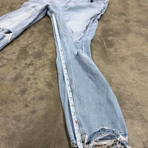 Abercrombie & Fitch the ankle straight ultra high rise distressed jeans thumbnail 5