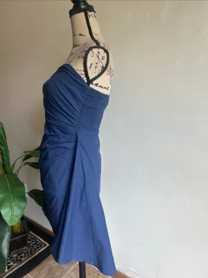 Hello Molly Strapless Blue Mini Dress Size 6 NWT thumbnail 5
