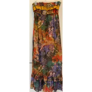 Eyeshadow Strapless Ruffle Maxi Dress thumbnail 3
