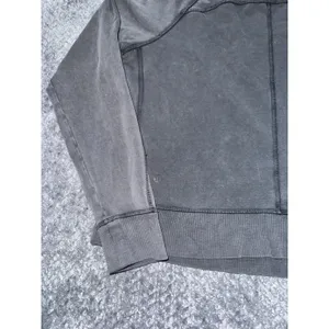 Lululemon Women's Loop Back Crew Pullover Cropped Sweatshirt Gray Size 6 thumbnail 3