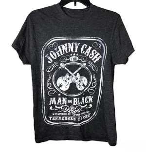 Cash Johnny Cash Man in Black Tennessee Three Shirt‎ Grey Small thumbnail 1