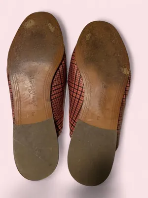 Sam Edelman Pink Plaid Patent Leather Horsebit Mules thumbnail 7