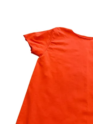 Skims Seamless Sculpt Thong Short Sleeve Bodysuit Bright Orange Size Small Med thumbnail 3