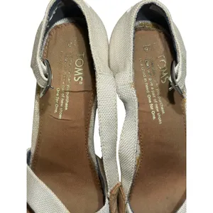 TOMS‎ Cream Ankle Strap Woven Cork Wedge Sandals Size 8 1000251216 thumbnail 9