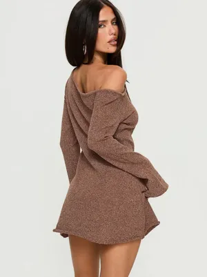Princess Polly Jaede off Shoulder Knit Mini Dress thumbnail 3
