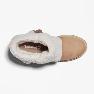 Timberland Authentics Waterproof Roll-Top Boots Size 7.5 Faux Fur Nubuck Tan thumbnail 3