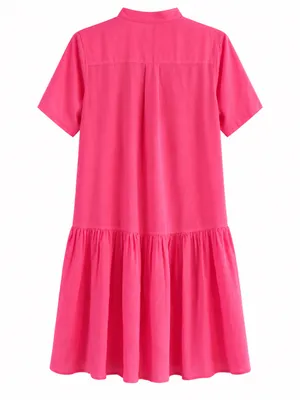 Ulla Johnson Adalyn Dress Women 6 Fuchsia Excellent Silk Ruffle Mini thumbnail 5