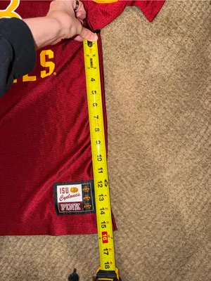 PINK Victoria's Secret Iowa State Cyclones Red and Yellow Oversized Jersey thumbnail 8