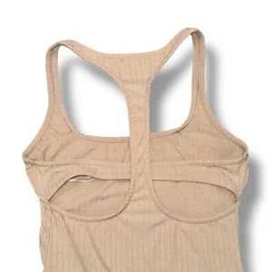 Hello Molly‎ Tan Listen to my Voice Ribbed Knit Light Tank Midi Dress Size 8 thumbnail 6