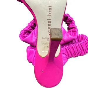 Gianni Bini Shoes‎ Womens Size 8.5 Pink Vanya Ruched Strappy Square Toe Sandals thumbnail 12
