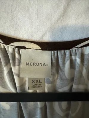 Merona Brown & White Swirl Print Dress – XXL thumbnail 3