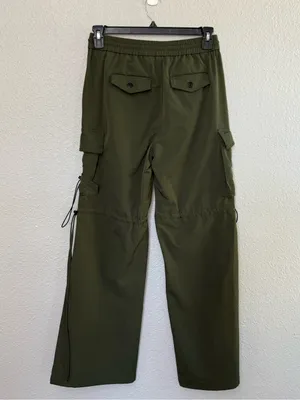 Buckle Vibrant Cargo Drawstring Pants Size Medium Baggy Wide Leg thumbnail 2