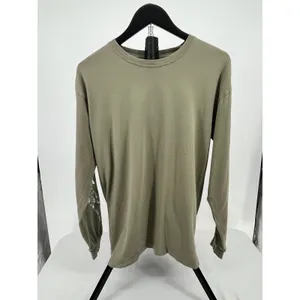 PINK Victoria's Secret Silver Sequin Logo Long Sleeve Tee Women‎ XS Army Green thumbnail 2