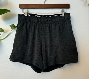 Nike Dri Fit Shorts Adult Medium Gray Swoosh Mid Rise Polyester Draw String thumbnail 5