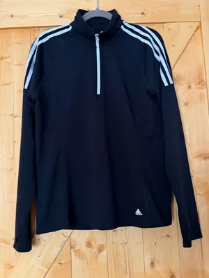 Adidas Golf Women's French Terry 1/4 Zip Pullover Black L thumbnail 1