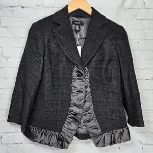 Body by‎ Victoria Plaid Wool Blend Blazer Skirt Suit Set Size 10 thumbnail 2
