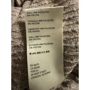 Maeve by Anthropologie Cowl Neck Cozy Ruffle Knit Tan‎ Boho Sweater Size Small thumbnail 3