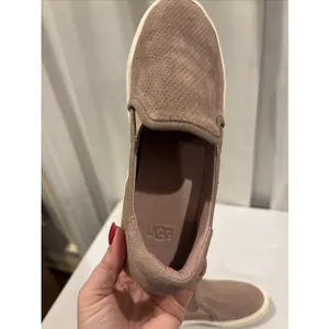 UGG Suede Leather Women‎ Size 9 Dusty Rose Pink Flat Slip On Shoes thumbnail 5
