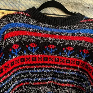 Western‎ Connection Multi Color Eyelash Sweater Size Small thumbnail 3