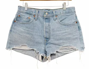 Levis 501 Distressed Button Fly Jean Shorts Sz 29 thumbnail 1
