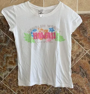 Honolua Wahine White Color Hawaii Cotton T-Shirt thumbnail 1