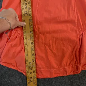 Daily‎ Practice Anthropologie Sleeveless Polo Tunic Ruffle Hem Coral Orange XS thumbnail 5