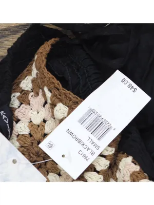 NWT Raviya Womens Crochet-Bodice Midi Dress Cover Up 76613 Black / Brown S thumbnail 7