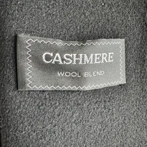 Women’s Outerwear Winter Black Fur Trim Cashmere Wool Long Coat Size M thumbnail 6