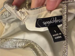 Speechless Metallic Gold Ruched Maxi Dress with Spaghetti Straps thumbnail 5