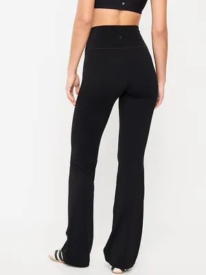 Old Navy Women’s Studiosmooth Go Dry High Rise Flare Leggings in Black M thumbnail 2