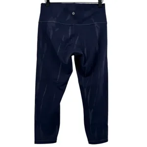 Lululemon Wunder Train High-Rise Crop 23" Sun Bleached Wash True Navy Women‎ 10 thumbnail 3