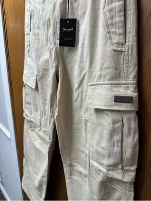 YoungLA Womens Metro Cargo Pockets Pants Womens Beige Khaki Small NEW NWT thumbnail 8