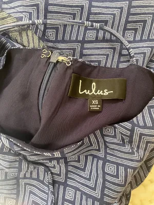 NWOT Lulu's Cambria Blue Print Mini Dress thumbnail 6