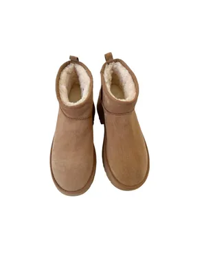 NEW UGG Classic Ultra Mini New Heights Platform Boot Women Size 12 with Flaw thumbnail 2