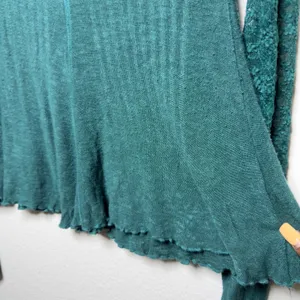 Free People Women No Limits Layering Top S Teal Lace Sleeve Back Cutout Coquette thumbnail 7
