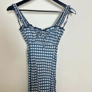 FREE PEOPLE Lucinda Plaid Midi Dress in Blue Combo Size X-Small thumbnail 6