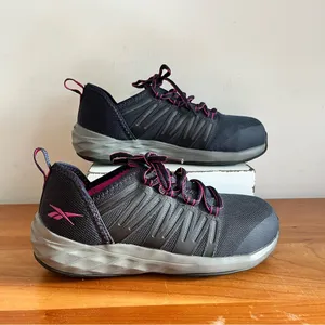 Women's Reebok Astroride Composite Toe Work Shoes Size 6 M Blue‎ & Pink thumbnail 2
