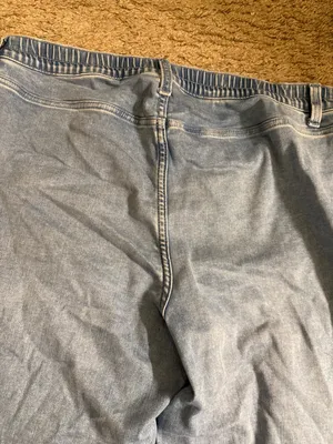 Aerie Light Wash Soft Vintage Edge Flare Jeans with Elastic Waist Back - size XL thumbnail 8