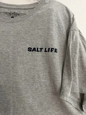 Salt Life Men's “Enjoy the View” Light Gray Short Sleeve Graphic Tee thumbnail 2
