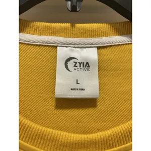 Zyia Active Mustard Yellow Crew Neck Crop Sweatshirt Size Large Athleisure Gym thumbnail 2