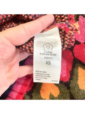 FARM RIO Full Of Hearts Jacquard Mock Neck Sweater Size S Multicolored Knit thumbnail 4