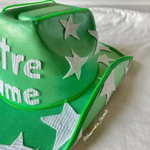 green and white starry Notre Dame cowboy hat thumbnail 3