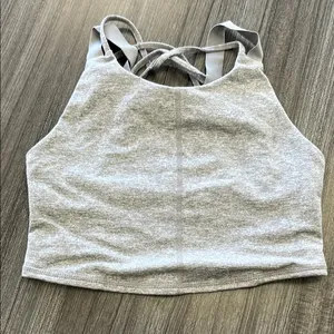 Free People Movement Gray Strappy Crop Top/Sports Bra. Size XS thumbnail 1