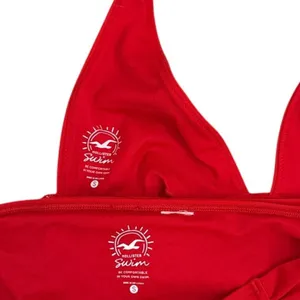 Hollister Swim Red Halter Top 2 Piece Bikini Size Women's Small thumbnail 3