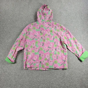 VTG Erin London Petite Pant Set Womens PS/PM Pink Green Floral Full Zip Hood thumbnail 10